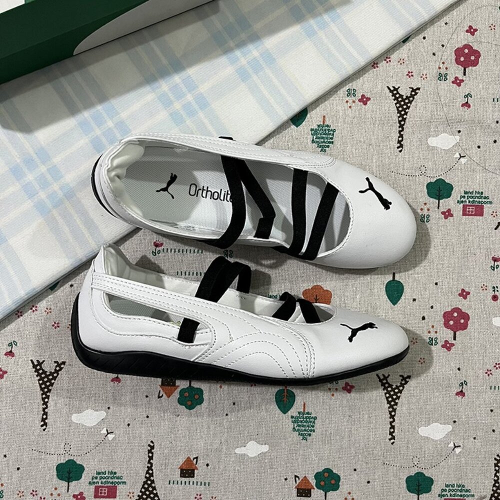 Puma Speedcat Ballet Series White And Black Ballet Flats